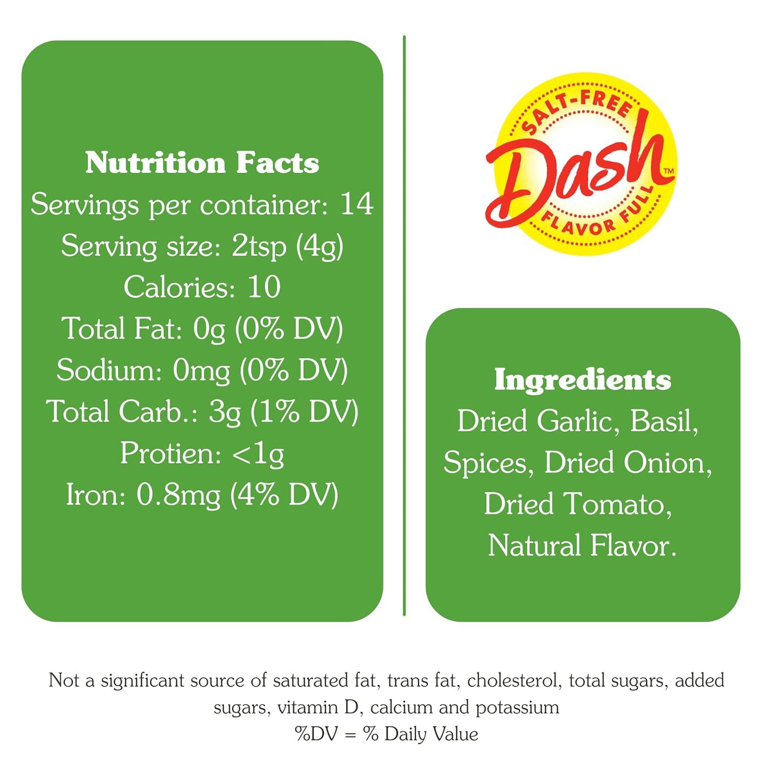 image:imageDash SaltFree Pasta Seasoning Blends Spicy Italian 16 Ounce Pack of 8Garlic Pesto