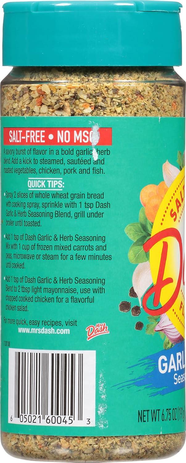 image:imageDash SaltFree Seasoning Blend Garlic amp Herb 675 Ounce675 Ounce Pack of 2