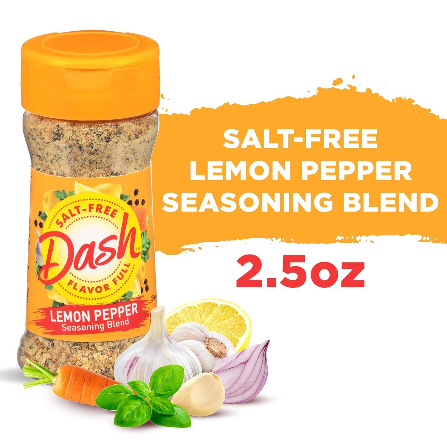 image:imageDash SaltFree Seasoning Blend Table Blend 25 Ounce Pack of 8Lemon Pepper